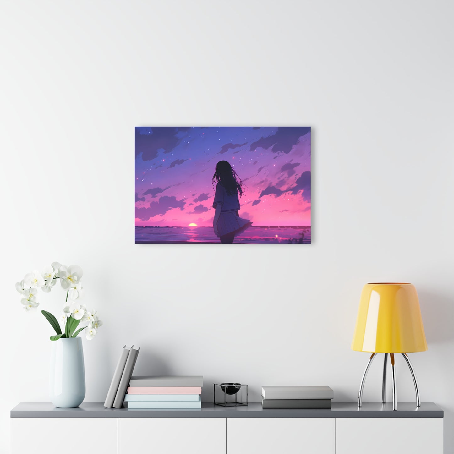 Before the Sun Sets - Anime Glass Painting
