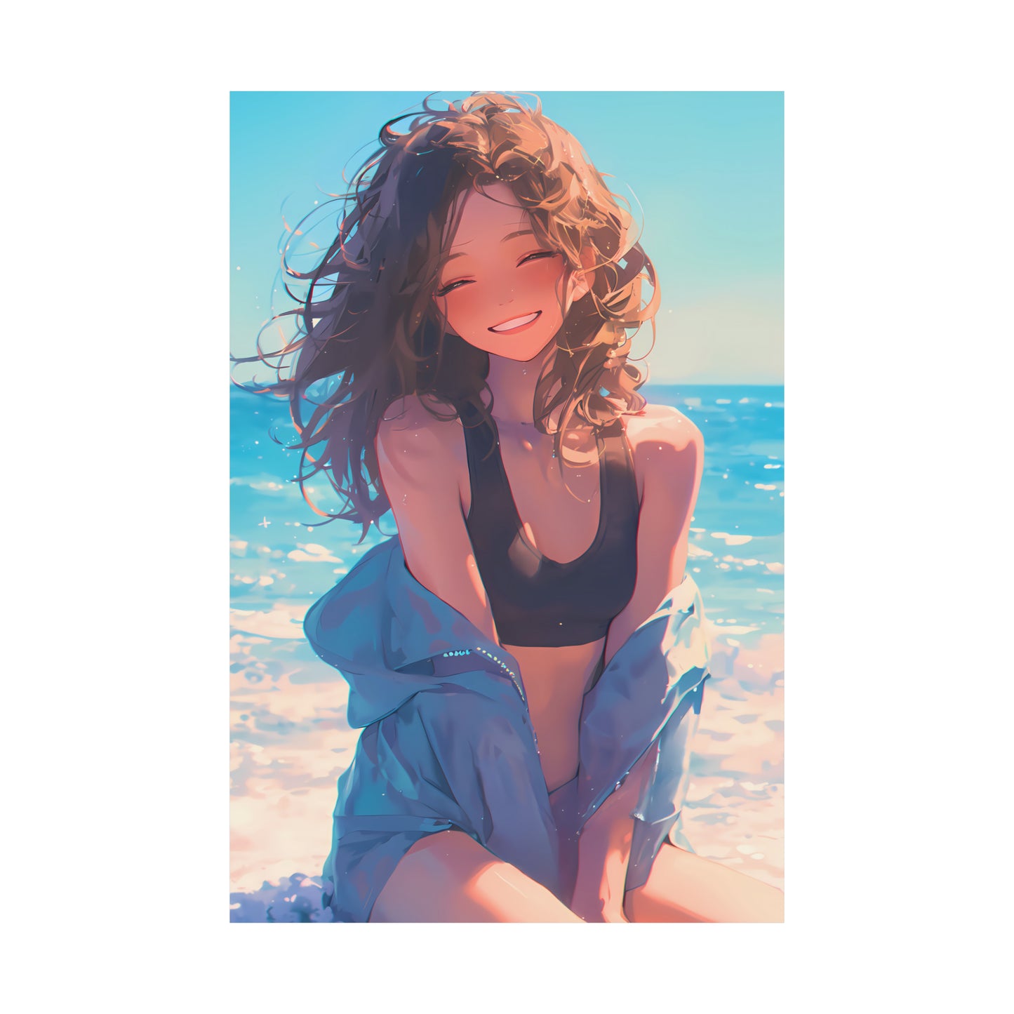 Last Day of Summer - Cute Anime Girl Poster