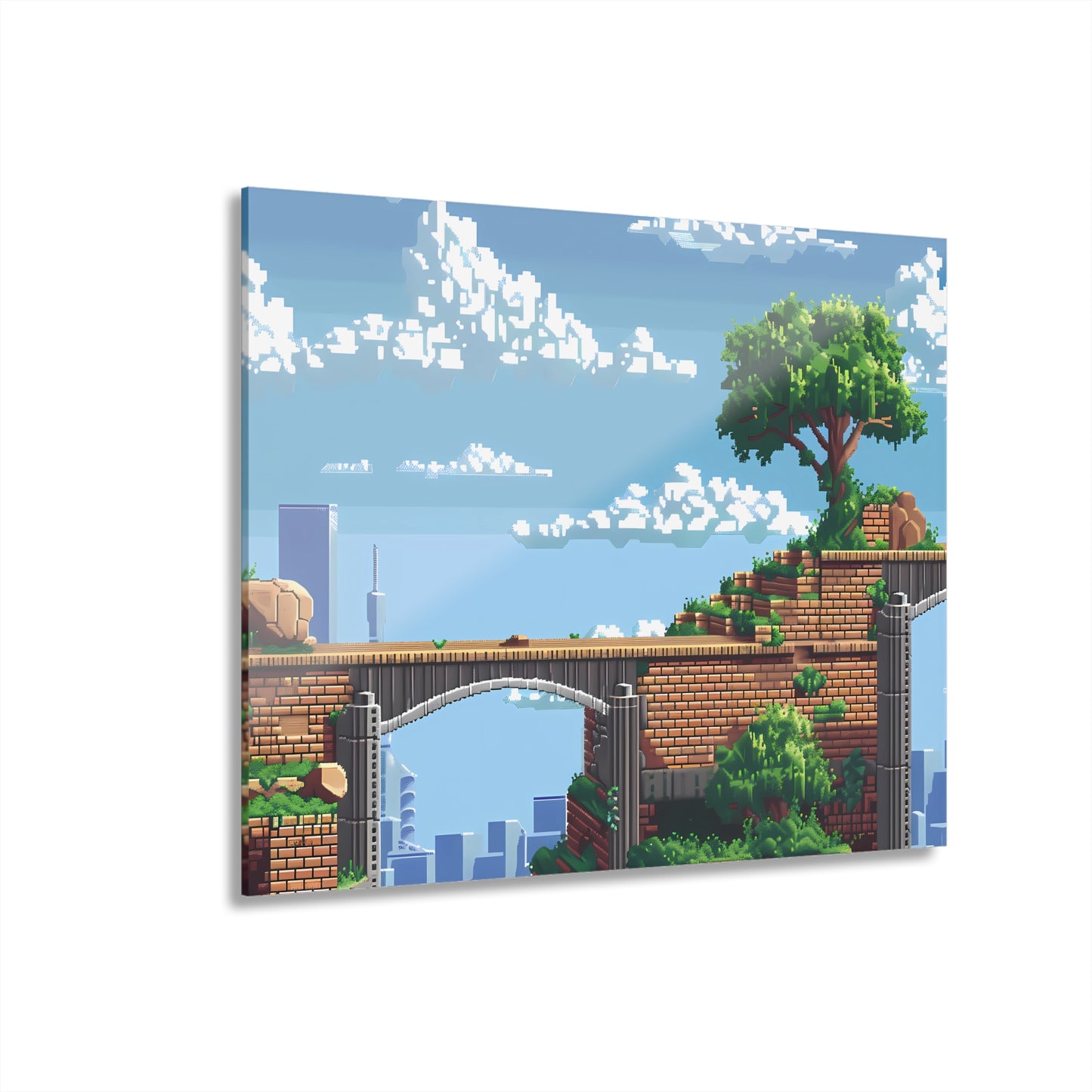 Oakland Ave. - 16-Bit Art Style Glass Painting