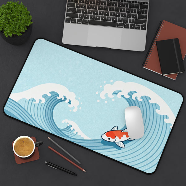 Koi Joy - Japanese Great Wave Desk Mat