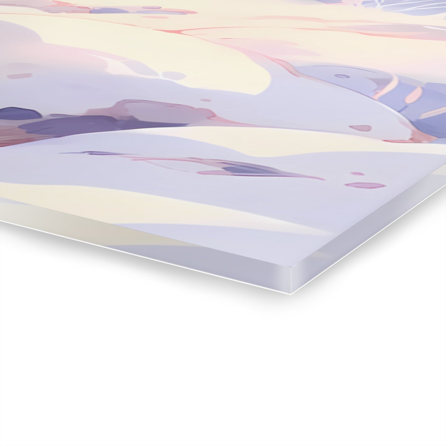 Silent Snowscape - Anime Glass Painting