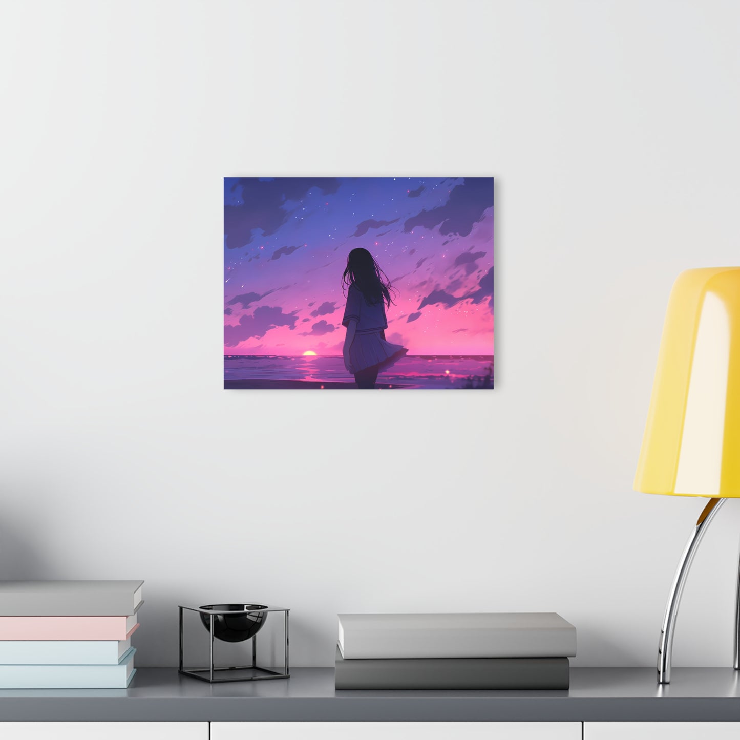 Before the Sun Sets - Anime Glass Painting
