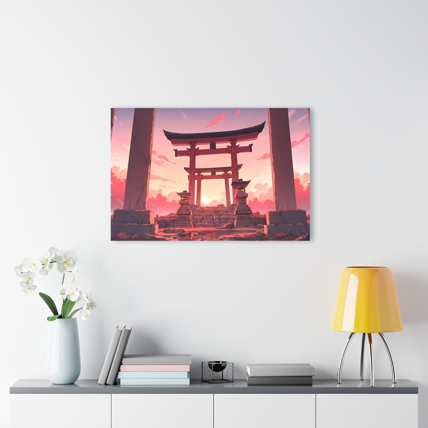 Torii Shrine Anime Glass Painting