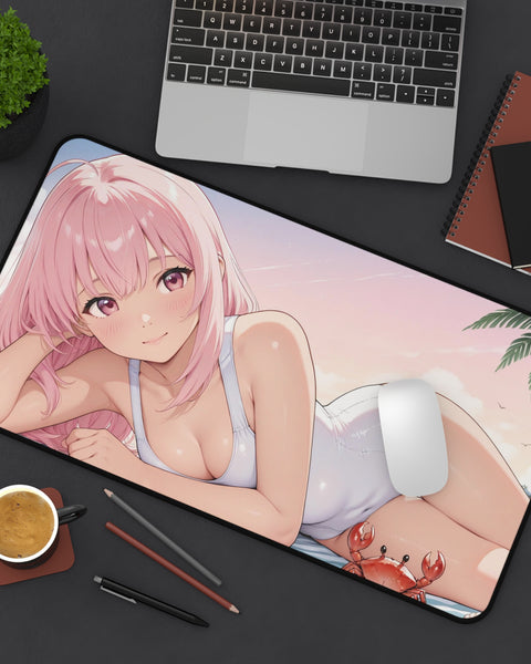 Beach Beauty - Cute Anime Girl Desk Mat