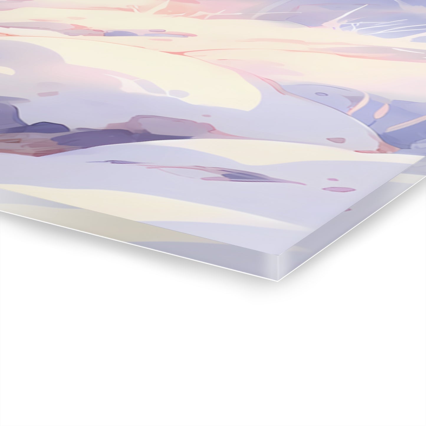 Silent Snowscape - Anime Glass Painting