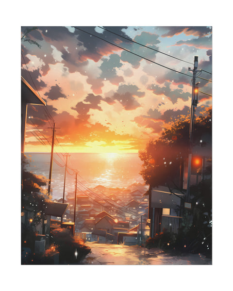 The Way Home - Anime Watercolor Poster