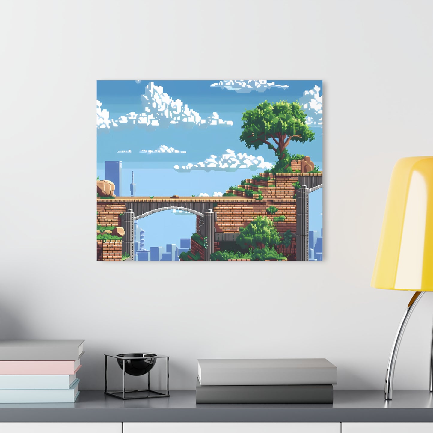 Oakland Ave. - 16-Bit Art Style Glass Painting