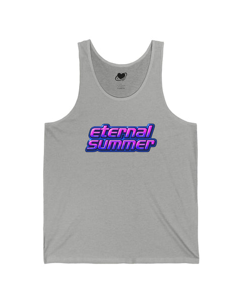 Gray tank top with 'Eternal Summer' logo on a white background