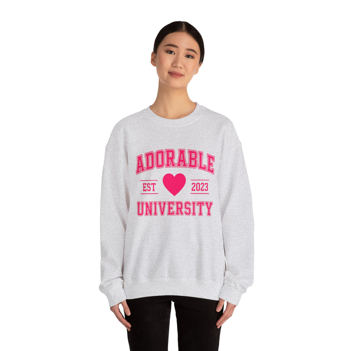 Adorable University School Spirit - Cute College Crewneck Sweatshirt