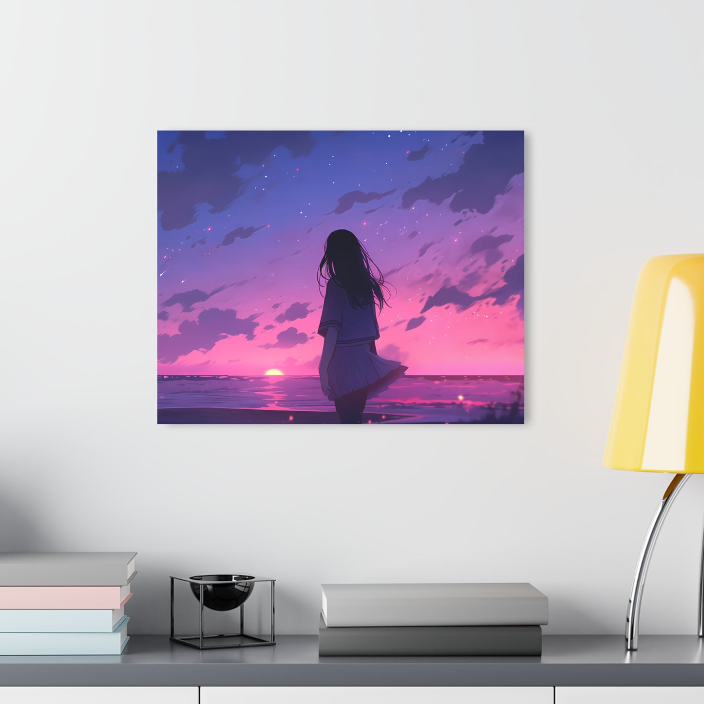 Before the Sun Sets - Anime Glass Painting