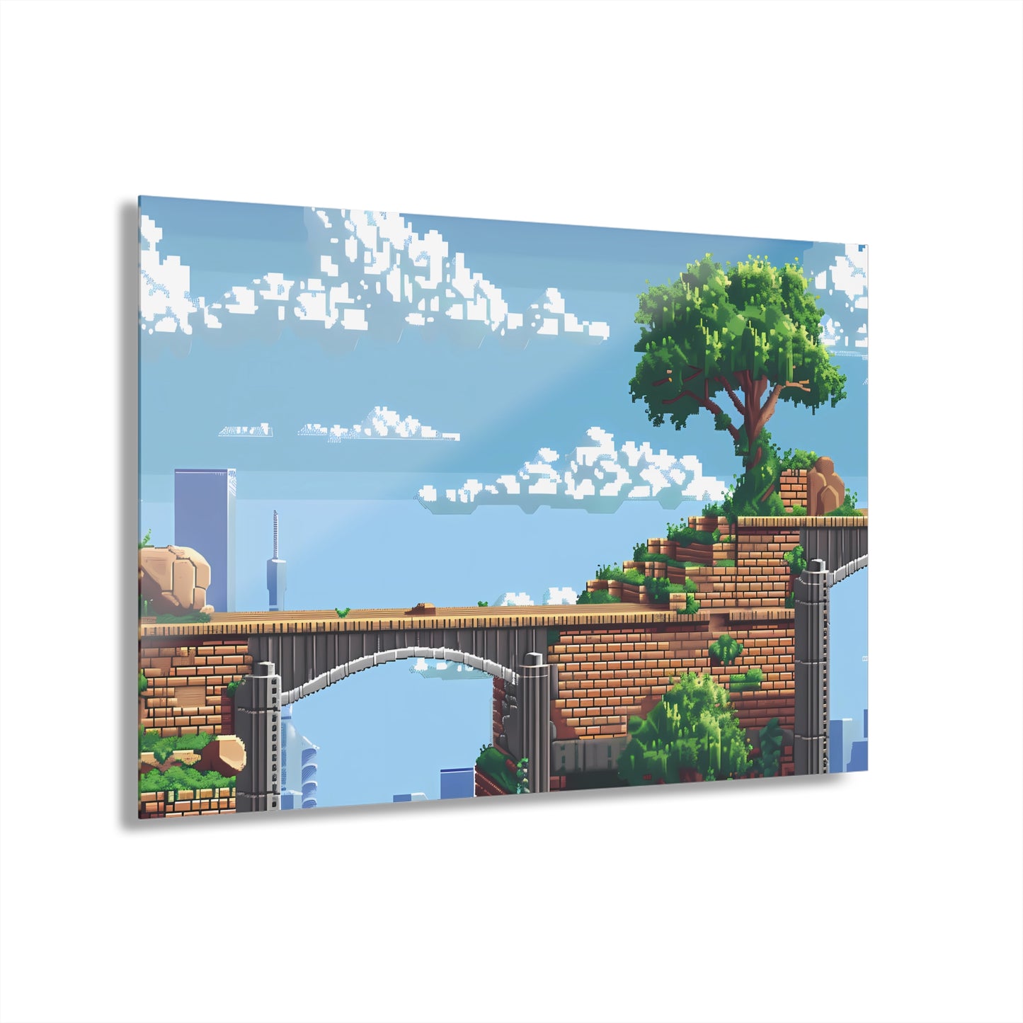 Oakland Ave. - 16-Bit Art Style Glass Painting