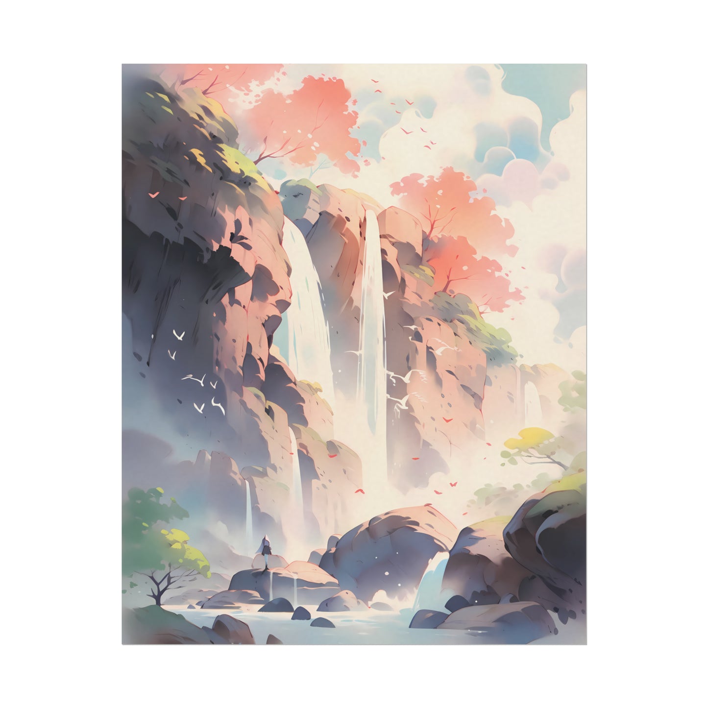 Sacred Space - Anime Watercolor Poster