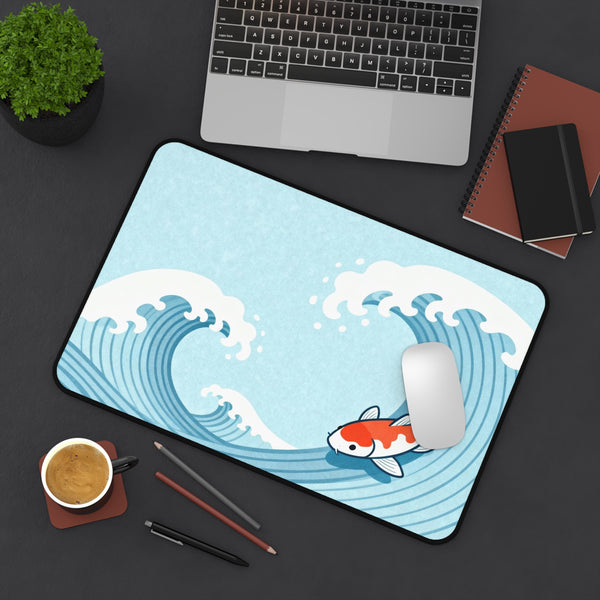 Koi Joy - Japanese Great Wave Desk Mat