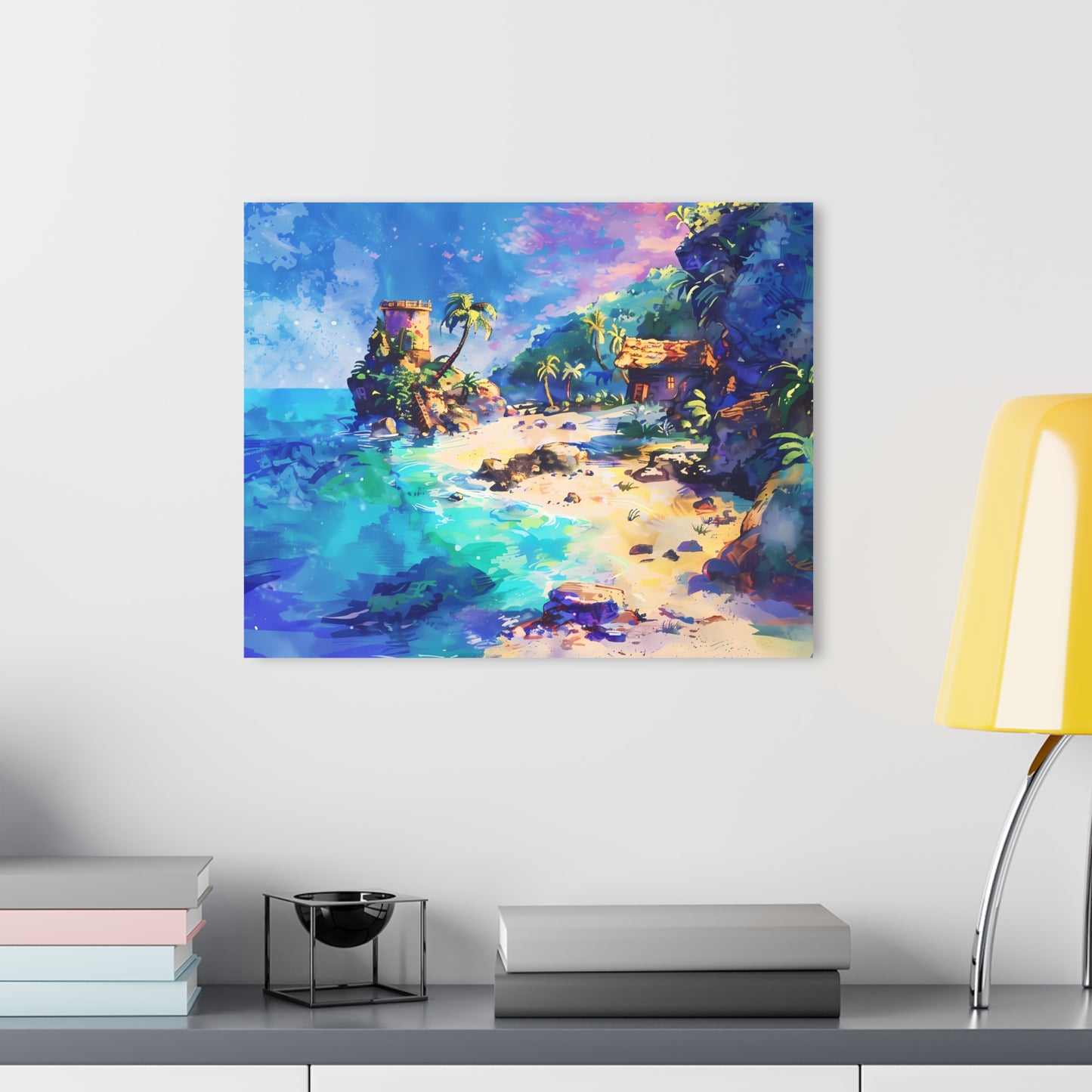 The Cove - Watercolor Glass Wall Art
