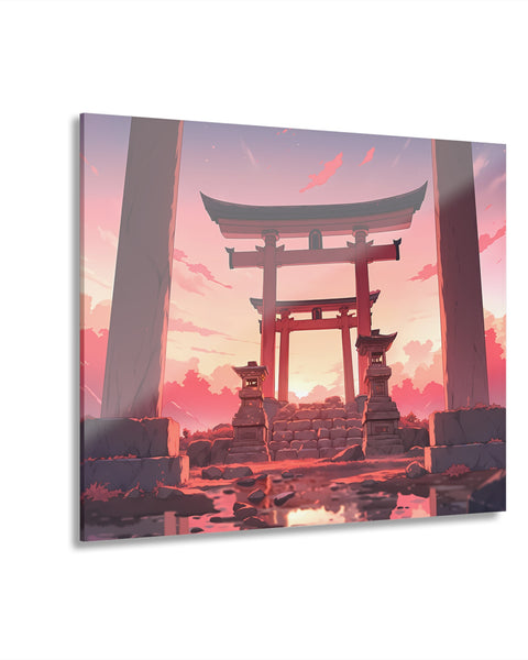 Torii Shrine Anime Glass Painting