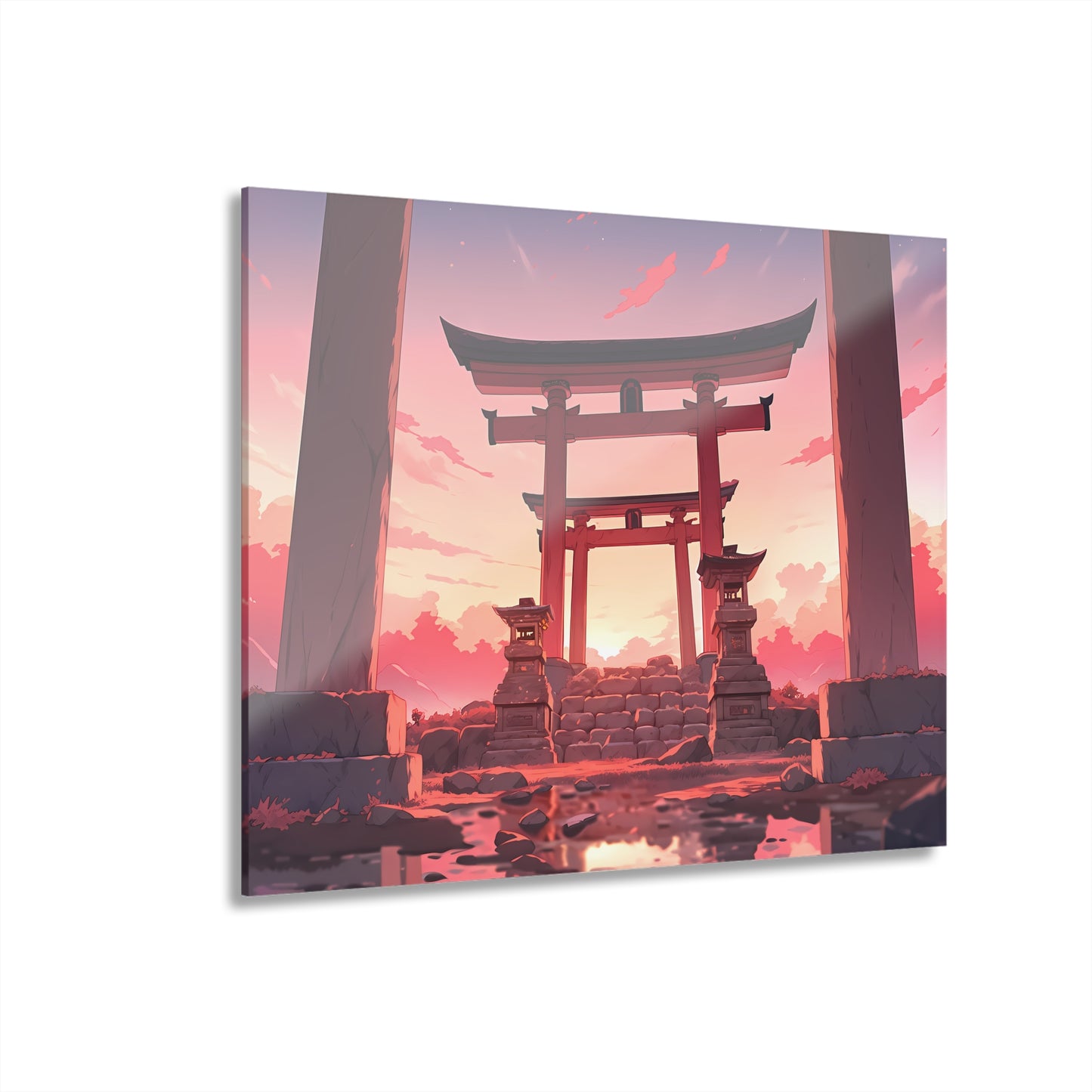 Torii Shrine Anime Glass Painting