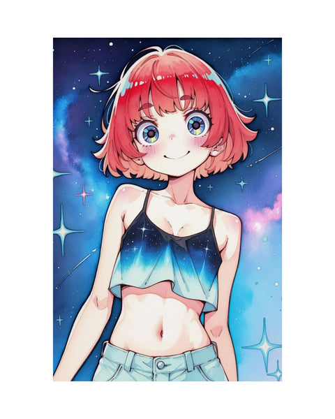 Baily Baby Galaxy - Cute Anime Girl Poster