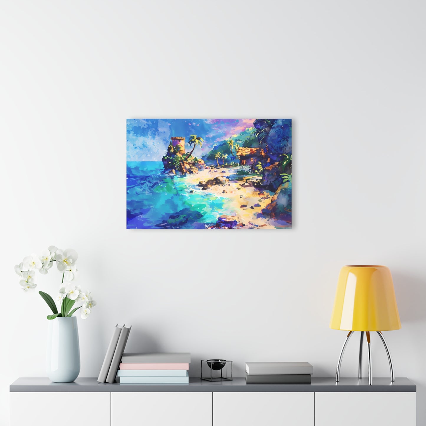 The Cove - Watercolor Glass Wall Art
