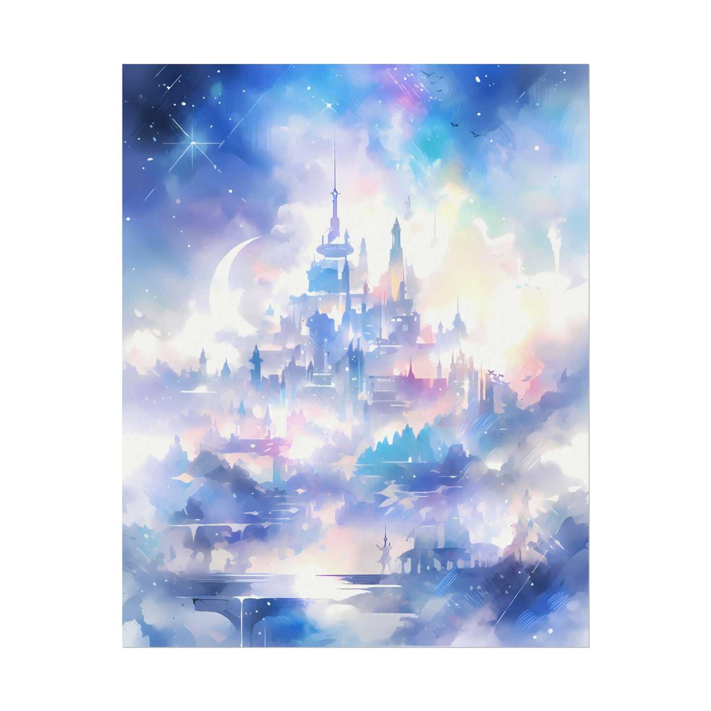 Kingdom of the Moonchildren - Anime Watercolor Poster