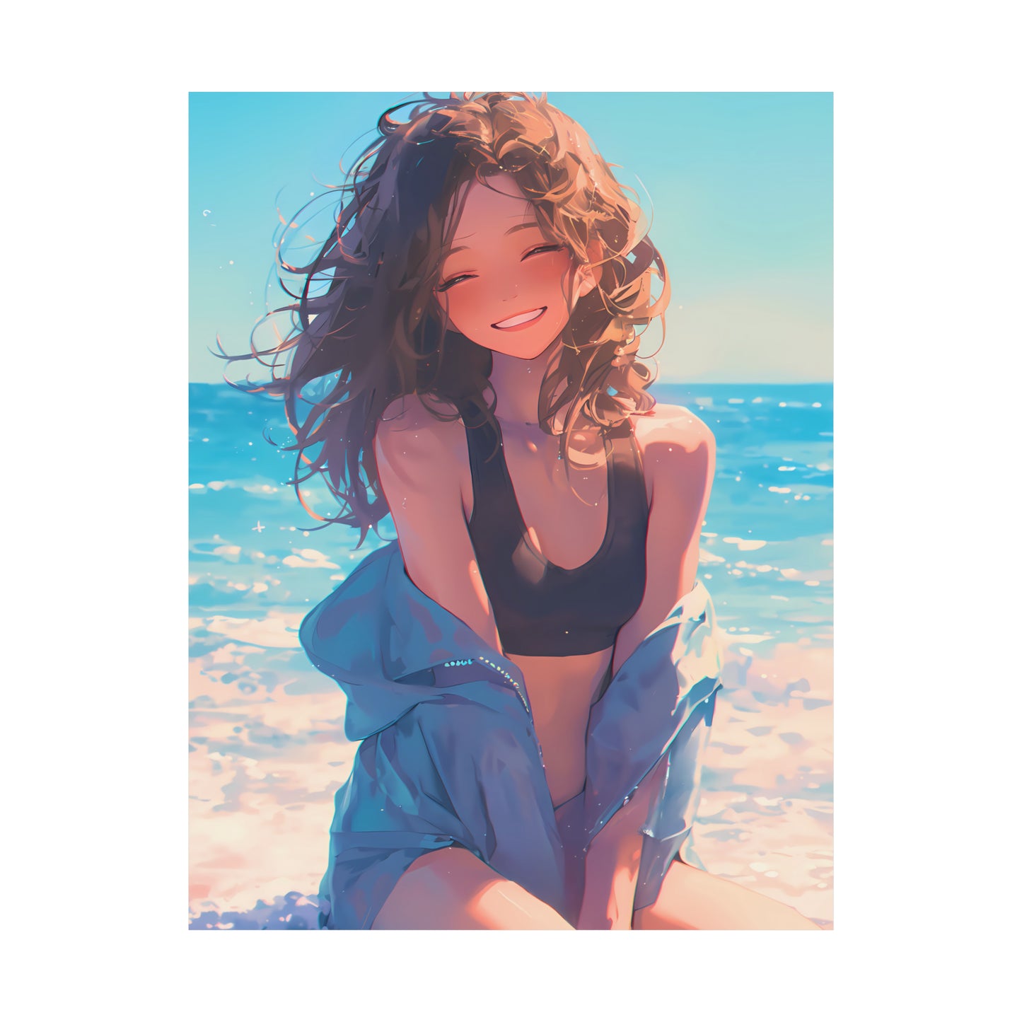Last Day of Summer - Cute Anime Girl Poster