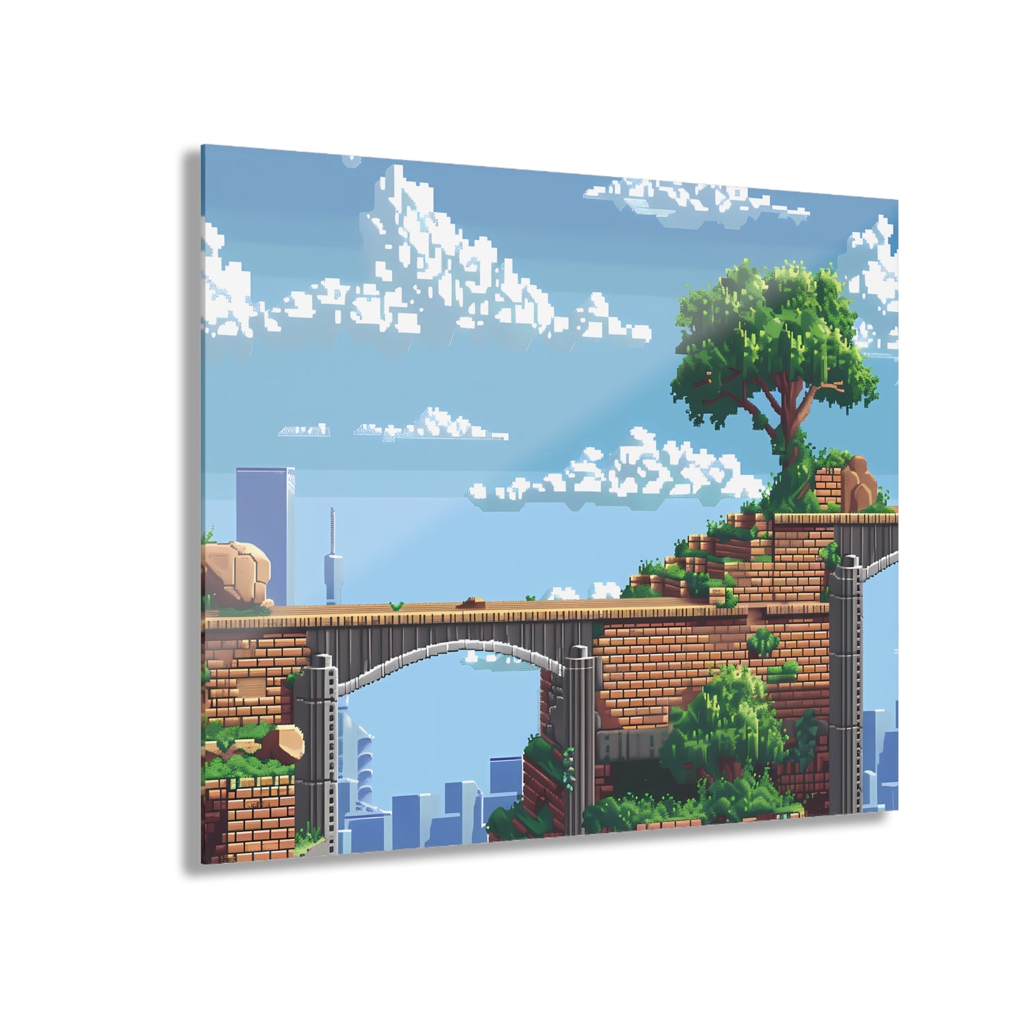 Oakland Ave. - 16-Bit Art Style Glass Painting