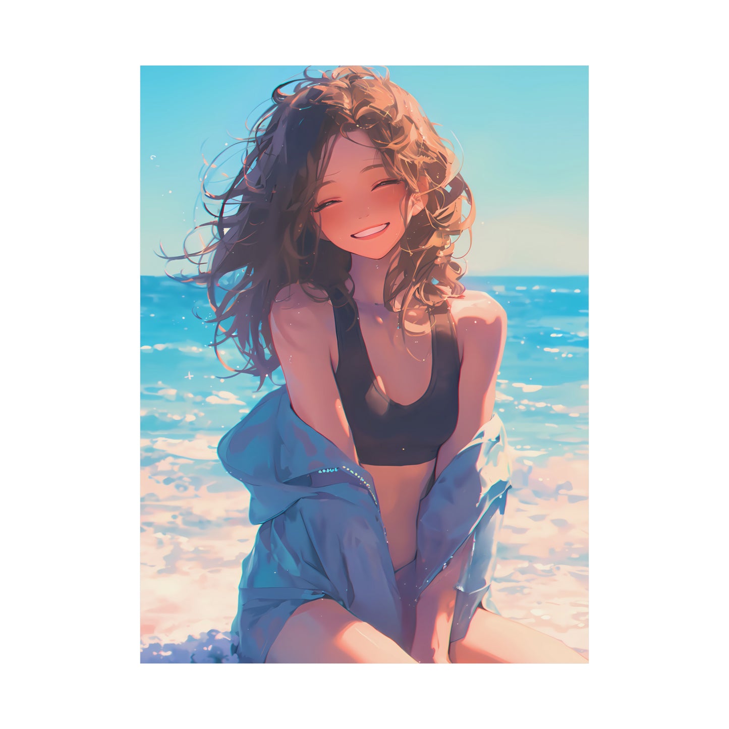 Last Day of Summer - Cute Anime Girl Poster