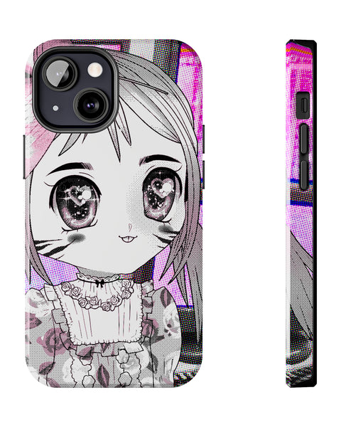 Manga Phone Case (Pink Heart Eyes)