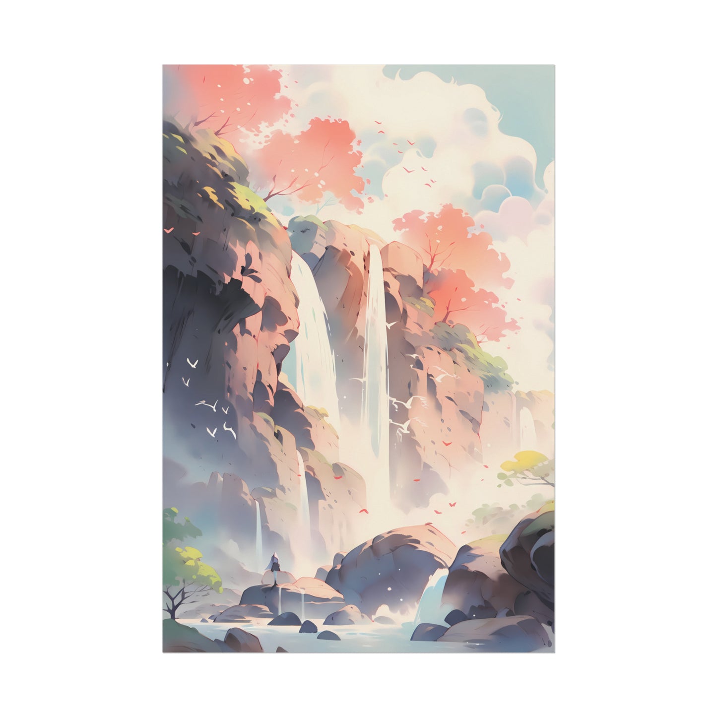 Sacred Space - Anime Watercolor Poster