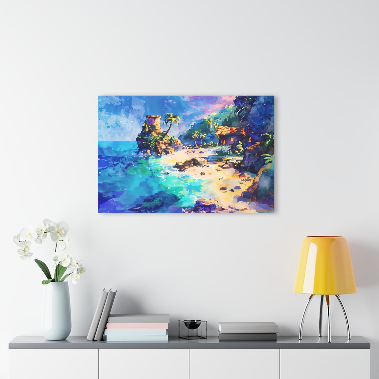 The Cove - Watercolor Glass Wall Art