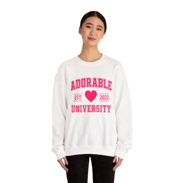 Adorable University School Spirit - Cute College Crewneck Sweatshirt