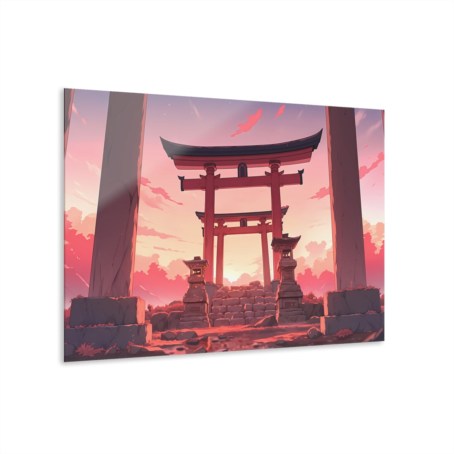 Torii Shrine Anime Glass Painting
