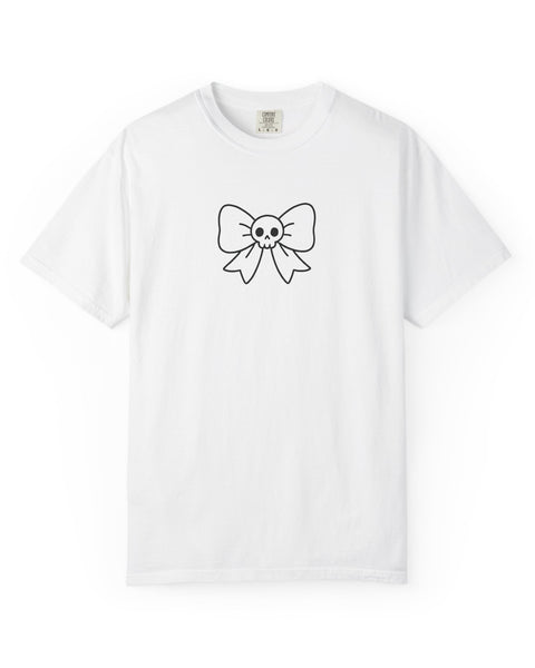 Skull Bow T-Shirt - Cute Pastel Goth Tee