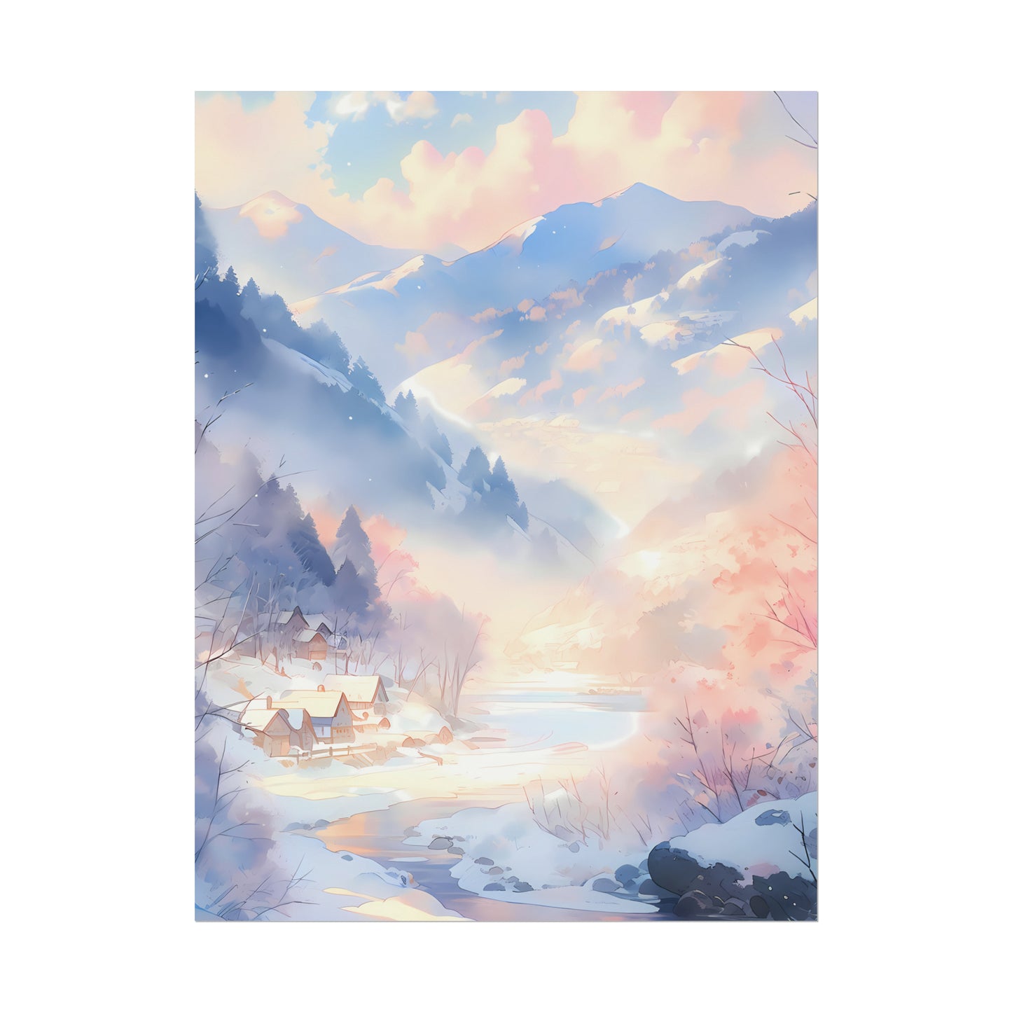 Quiet Haven - Anime Watercolor Poster
