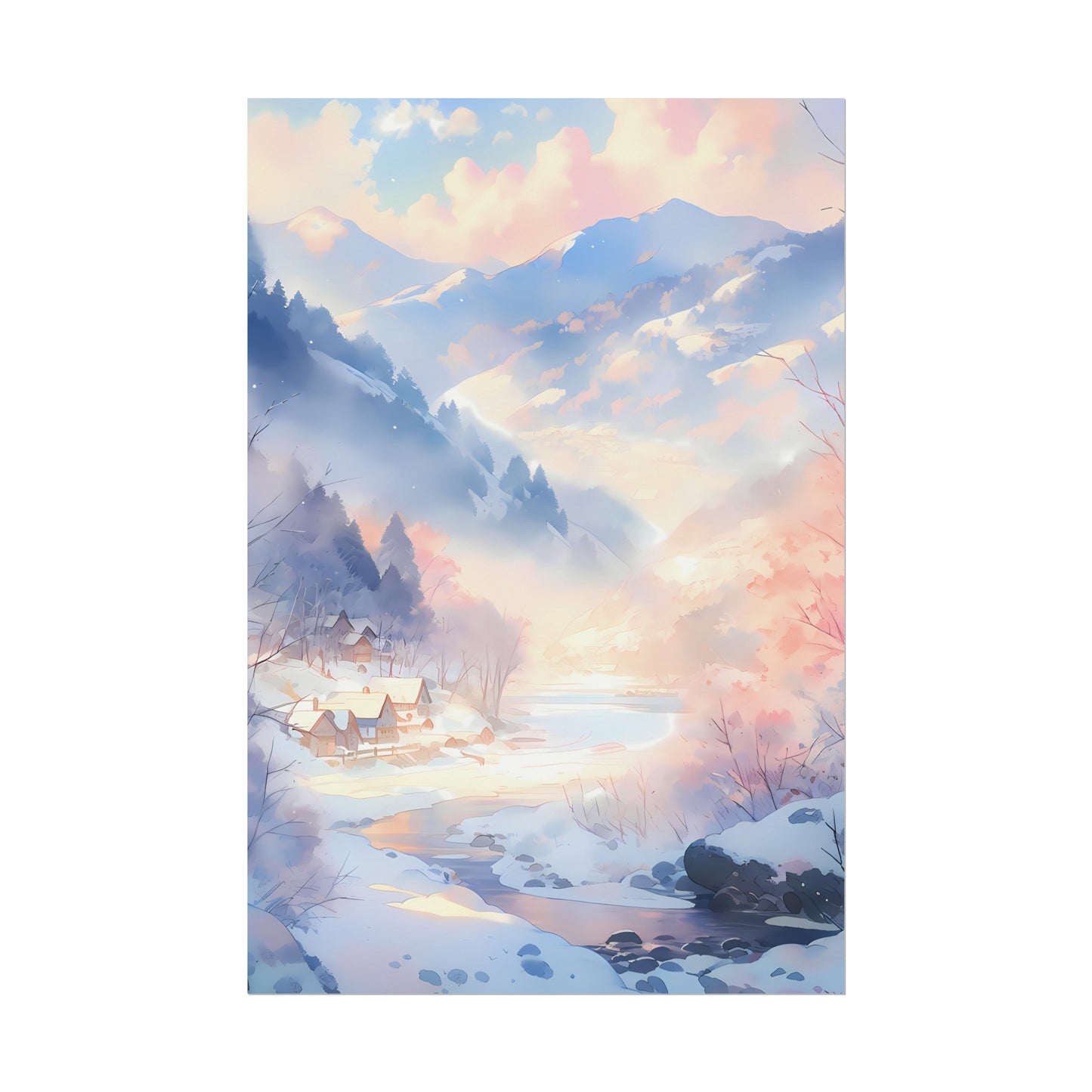 Quiet Haven - Anime Watercolor Poster
