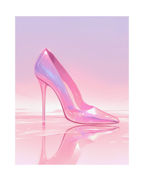 Aesthetic Pink High Heel Art Poster