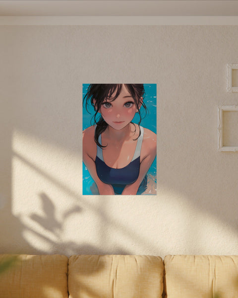 Swimming Lessons - Cute Anime Girl Poster