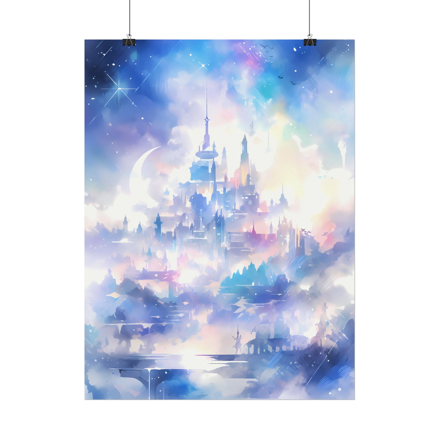 Kingdom of the Moonchildren - Anime Watercolor Poster