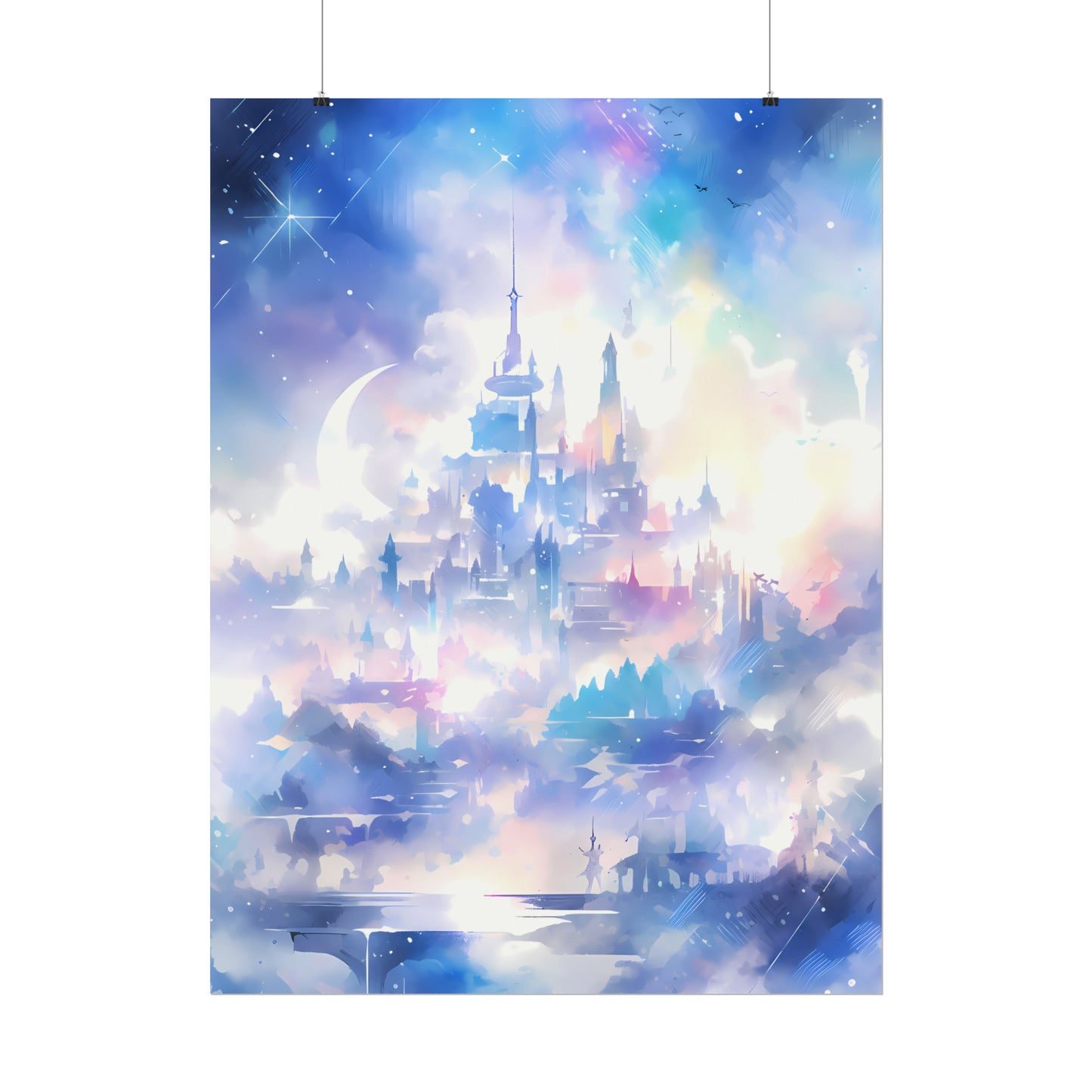 Kingdom of the Moonchildren - Anime Watercolor Poster