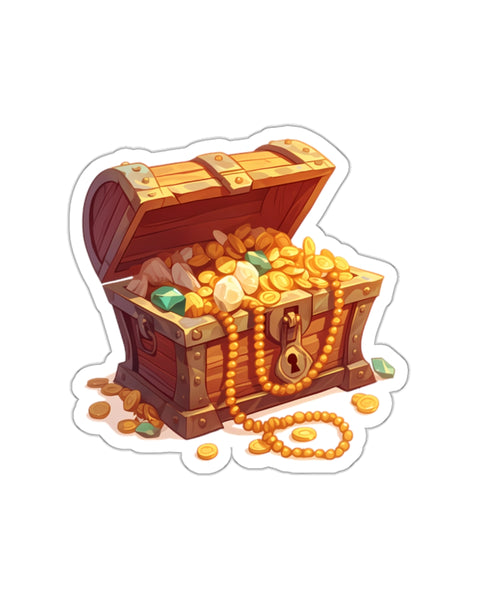 Golden Bounty - Anime Treasure Chest Sticker