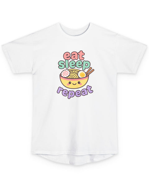 Cute eat sleep ramen repeat t-shirt white