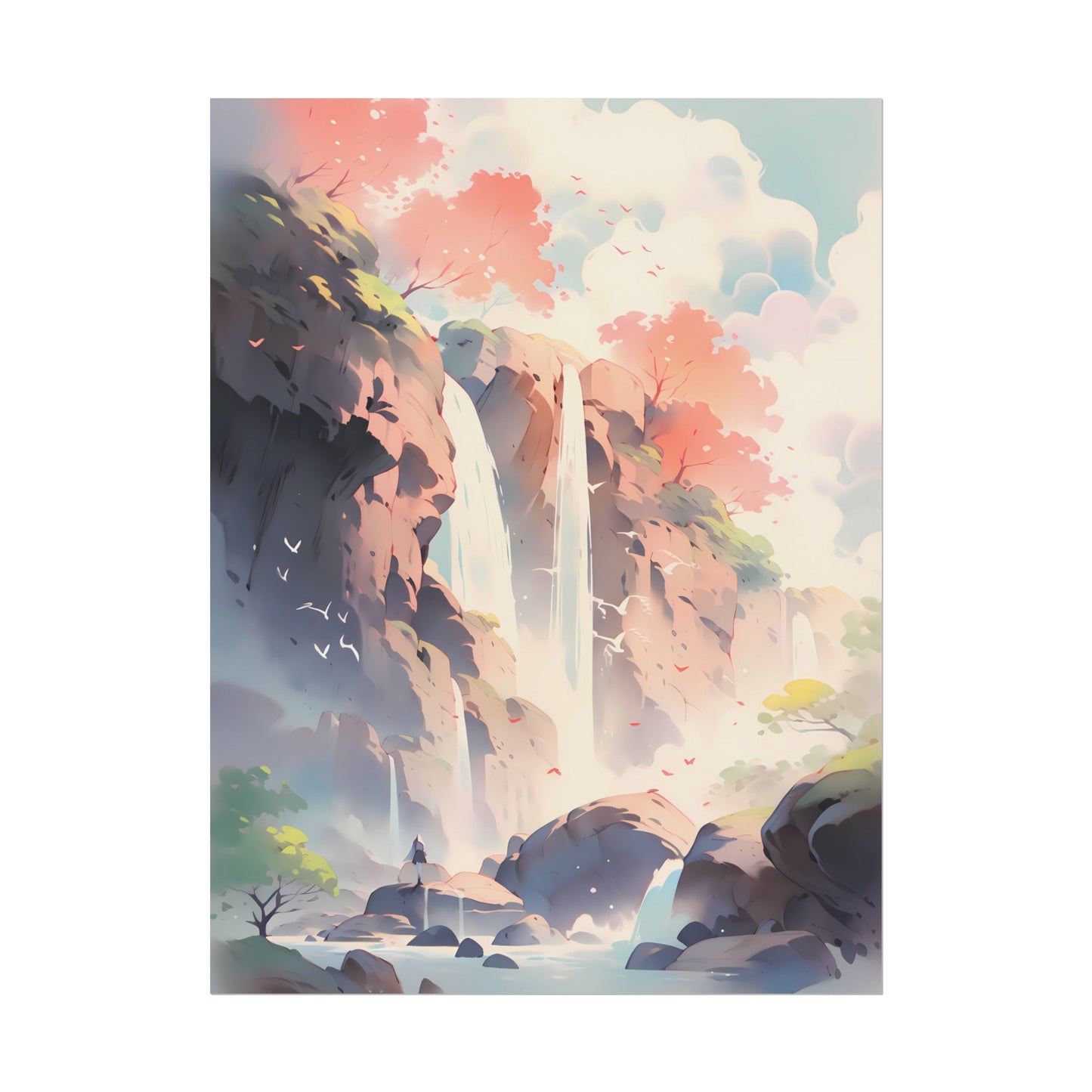 Sacred Space - Anime Watercolor Poster