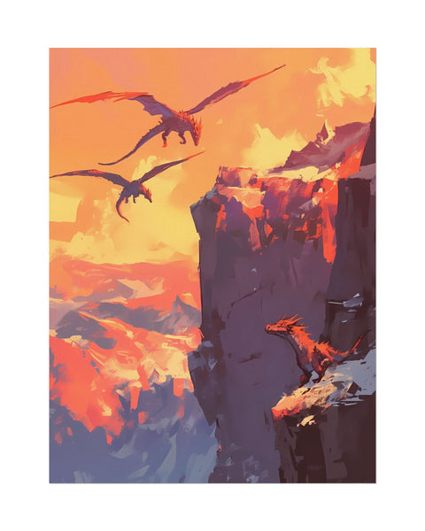 Aurumlords - Anime Watercolor Dragon Poster