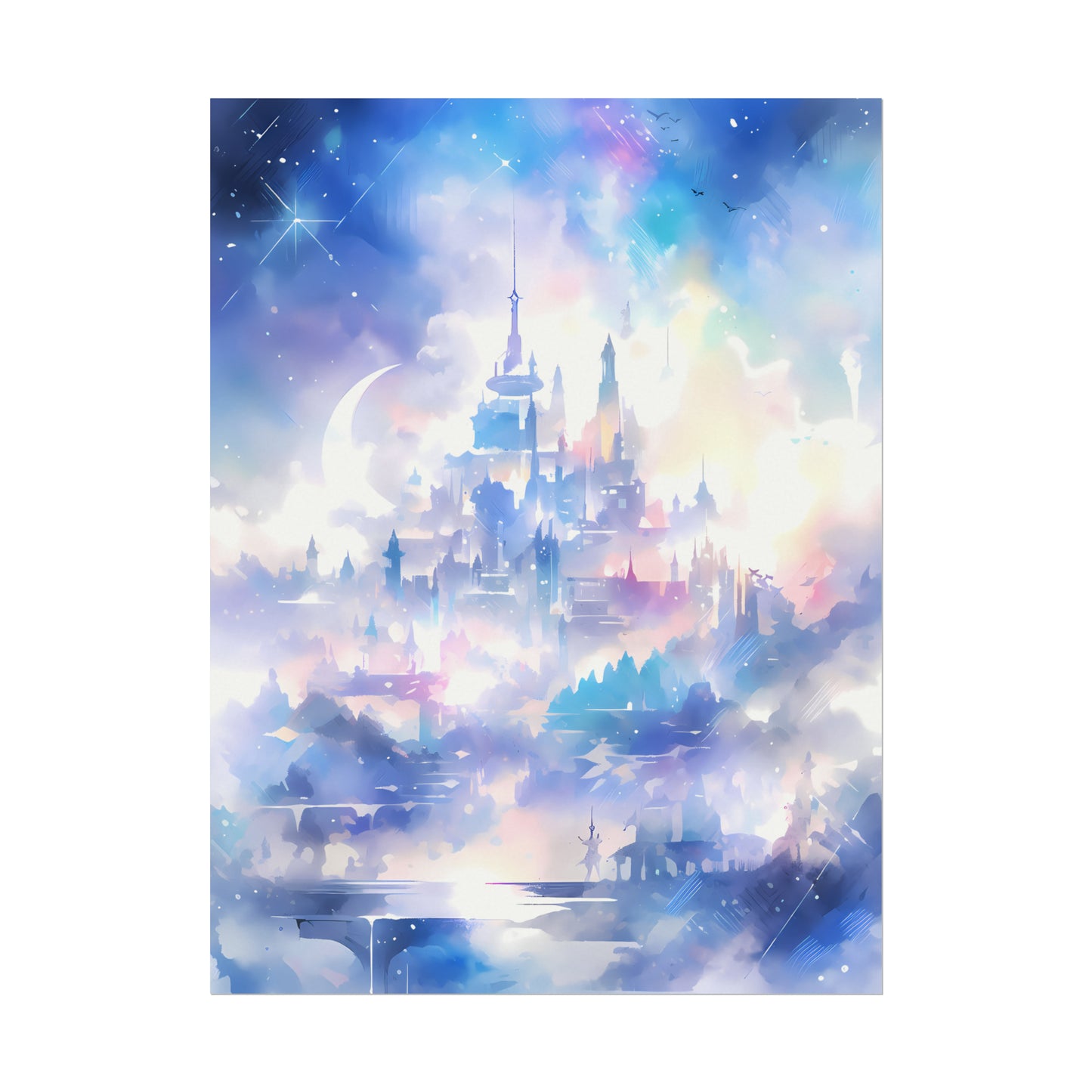 Kingdom of the Moonchildren - Anime Watercolor Poster