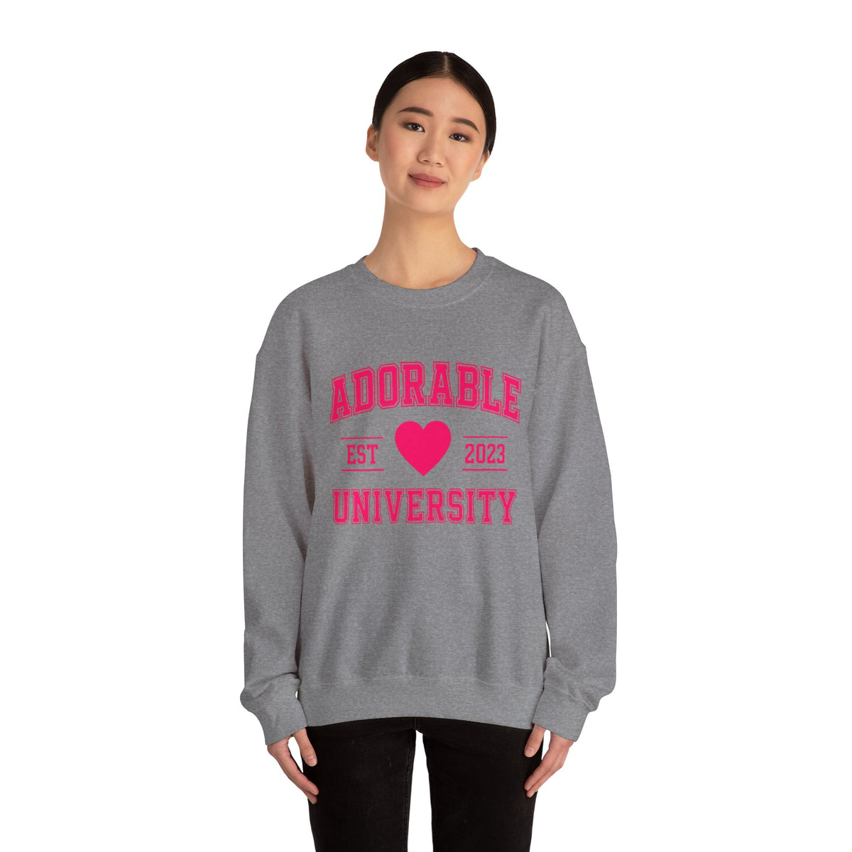 Adorable University School Spirit - Cute College Crewneck Sweatshirt