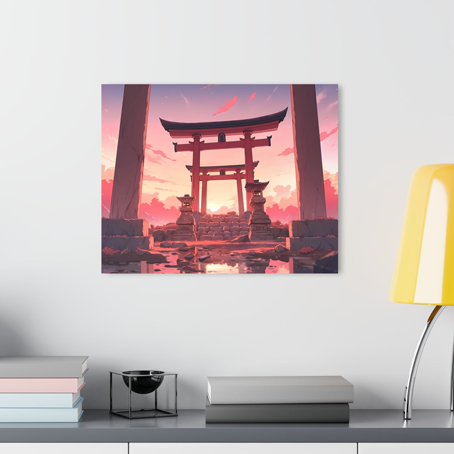 Torii Shrine Anime Glass Painting