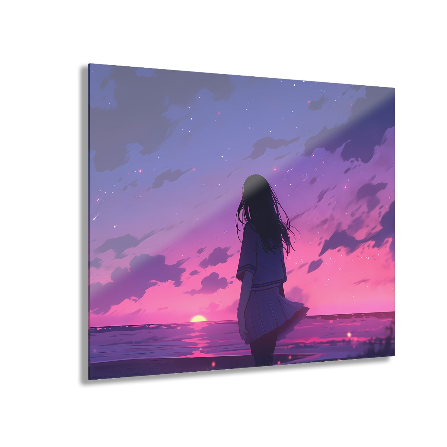 Before the Sun Sets - Anime Glass Painting