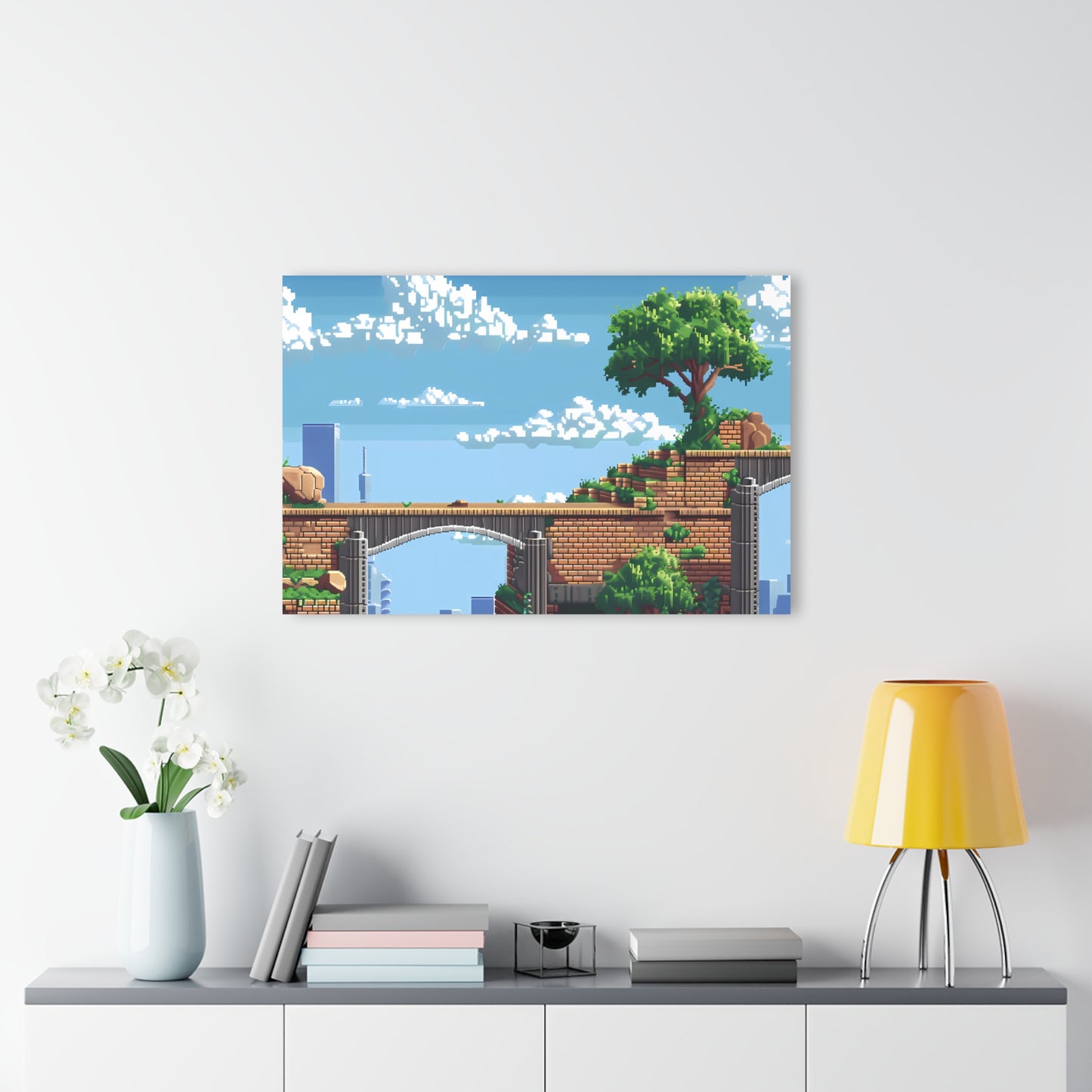 Oakland Ave. - 16-Bit Art Style Glass Painting