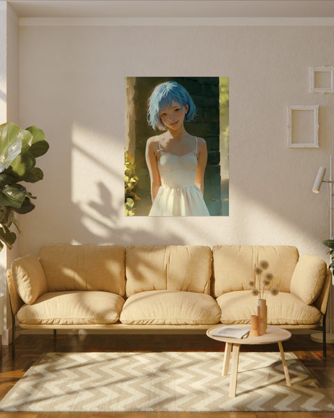 Calista in Summer - Anime Watercolor Poster