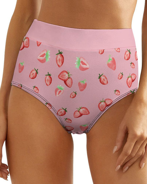 Strawberry Rain - Cute High Waist Panties