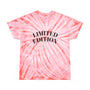 Pink tie-dye t-shirt with 'LIMITED EDITION' text on a white background